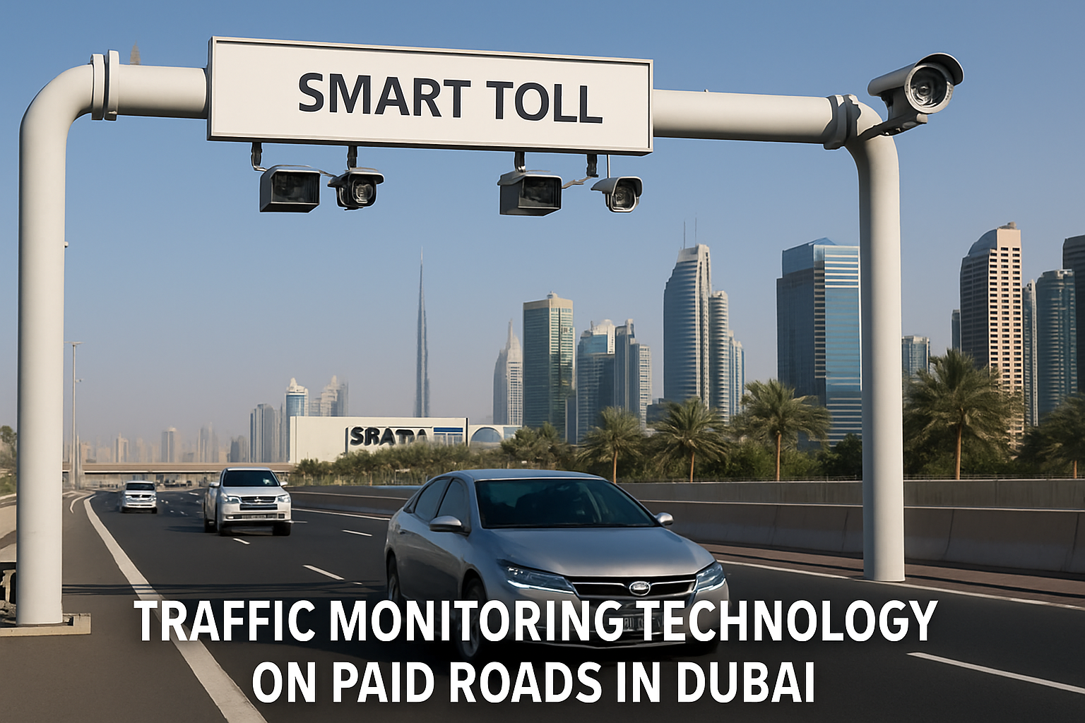 Traffic monitoring technology on paid roads in Dubai